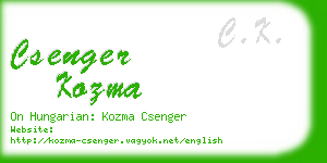 csenger kozma business card